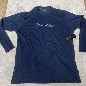 Hualalai Resort Anetik Shirt Mens 2XL Navy Long Sleeve Performance UPF 30